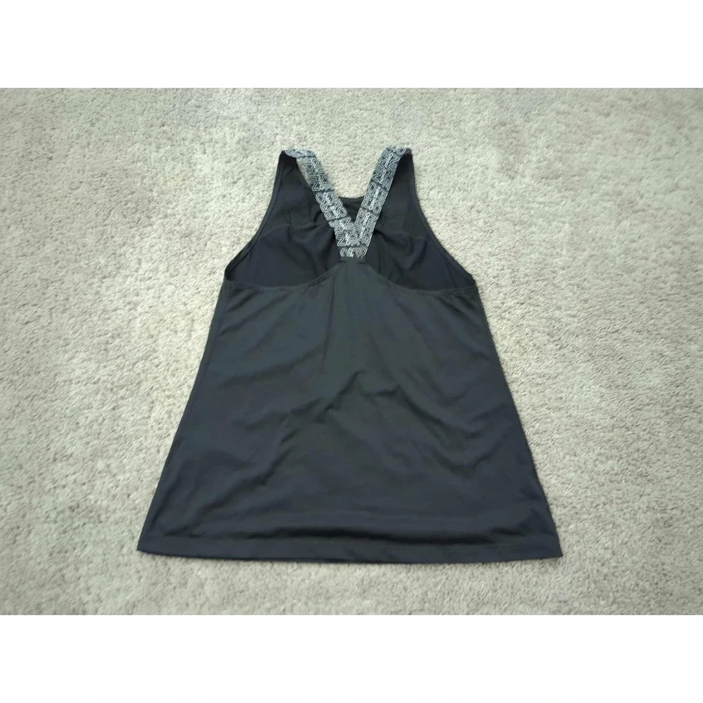 Nike Pro Tank Top Womens S Black Racerback Logo Dri-Fit Athletic Gym Training‎